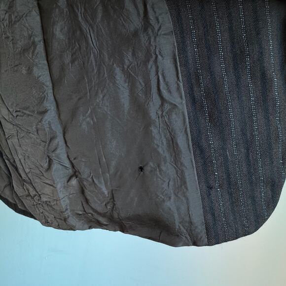 Vintage 90's ROMEO GIGLI Wool Brown Pin-stripe Blazer - Picture 7 of 8